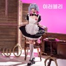 25시타이샵 | 보컬로이드 보카로 하츠네 미쿠 래빗홀 메이드 코스프레 풀세트 - 의상 메이드복 머리띠 토끼 명찰...