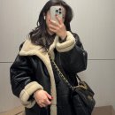 [겨울 아우터 추천] 퀸스래빗 무스탕 후기, 여자 롱무스탕 코디