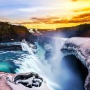 아이스랜드 굴포스 폭포(Iceland Gullfoss Waterfall) 이미지