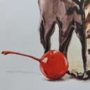 수채화 케이크 이미지