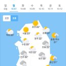 오늘의 날씨🌞☔️☃️ , 2024년 10월 7일 월요일 이미지