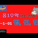 중1수학 [24-24강] Ⅳ-1-01 점, 선, 면 이미지