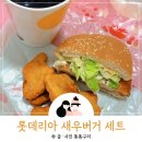 롯데리아 새우버거 가격 세트 가산 아침 메뉴 양배추 소스 맛나 칼로리