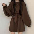 볼륨소매 스트링원피스 이미지