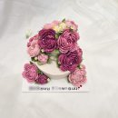 소중한 날엔 앙금 플라워케이크 | 시흥 앙금플라워 떡케이크 2단 자색 앙금플라워 케이크 후기