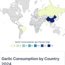 1인당 마늘 소비량이 제일 높은 국가 이미지