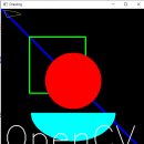 [OpenCV 실습 4] 도형그리기-2(직선, 사각형, 원, 반원 그리기) 이미지