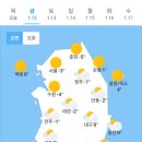 오늘의 날씨🌞☔️☃️, 2024년 1월 12일 금요일 이미지