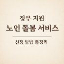 정부 지원 노인 돌봄 서비스 신청 방법