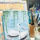 아크릴화 | 방배동미술 올리브그린화실아크릴화 수업 후기｜성인취미미술에서 완성한 백조 그림