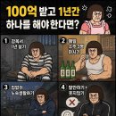 100억 받고 1년간 하나를 해야한다면 이미지