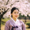 은은하게 빛나는 라벤더빛 한복의 기품 이미지