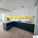 후곡로 | 팩트 백색무광 딥그린 투톤 싱크대 도어와 오리온 인조대리석 싱크대 교체 후기 1탄 신발장 냉장고장 포함