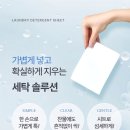 세탁매니아 | 무거운 액체 세제 안녕! 액시린 시트 세탁 세제 린넨향 사용 후기