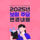 2025년 보험 주요변경내용 이미지