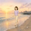 『시니어 힐링 뮤직테라피』 | 제주 삼양해수욕장 맨발걷기(어싱 테라피) - 검은 모래와 노을 힐링