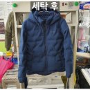 남성세탁소 | [일반 세탁] 남성 오리털패딩 환타음료로 인한 오점제거 및 세탁 전.후