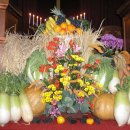만수 중앙교회 추수감사절 성전꽃꽂이 이미지