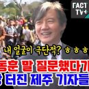 조국에게 한동훈 말 질문했다가 배꼽 잡고 빵 터진 제주 기자들 이미지