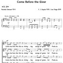 [성가악보] Come Before the Giver [Jon Paige] 이미지