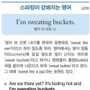 I'm sweating buckets.(땀이 비 오듯 나.) 이미지