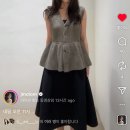 베스트 | 로우슈가(Raw Sugar) 브이넥 페플럼 니트 베스트 블랙 후기