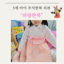 판교대성상하DS | 명절 아동한복 추천: 5세 여아 하랑한복 후기