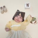 윤재근베이커리 | 아기 백일상 대여 후기_미소테이블(플라워 한복, 순백 드레스)