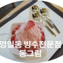 [명일동 빙수 / 강동구 빙수]사르륵 녹는 눈꽃빙수가 맛있는 동그림 후기 :)
