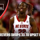 Espn : Saniya Rivers drops 33 POINTS in NC State's upset 이미지