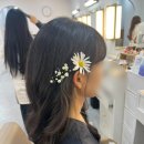 [가을스튜디오 웨딩촬영] 토탈스튜디오 헤어후기_푼머리 웨이브 +생화장식