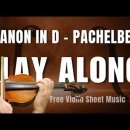 CANON IN D - BEGINNER VIOLIN - PLAY ALONG악보 이미지