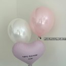 아이 생일풍선 후기, 핑크 하트풍선과 화이트 헬륨풍선 조합 풀풀프로젝트
