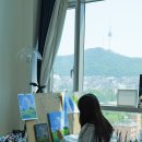 용산취미미술 하루 만에 완성하는 몽환적인 아크릴화 구름 풍경 원데이클래스