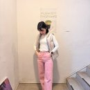 [데일리룩] 마리떼 프랑소와 저버 핑크 데님 팬츠 착용 후기 (W COULEUR DENIM PANTS)