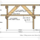 야외 피크닉 테이블 도면 이미지