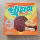 [신상 간식] 크라운 빅파이 살구 후기 & 칼로리[★★★☆☆]_쓴 맛이 끝에 미세하게 남음