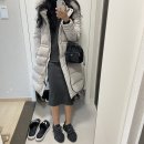 이나영패딩/탑텐 슈퍼 에어 폭스퍼 롱 다운 점퍼