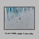 38)＜걸으면 길이 된다＞＜If you walk, that's the way＞눈쌓인 겨울 자작나무 숲길 무료free그림이모티콘 이미지