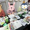 수채화와 디지털 보태니컬 드로잉 이미지