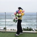 퇴임 풍선 꽃다발, 풍성한 튤립 풍선 꽃다발과 미니 풍선 케이크 주문 후기