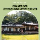 두릉고택 | 안동 고택 숙박 초록의 싱그러움 가득한 두릉구택