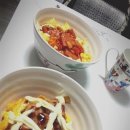간단한 점심. 치킨마요덮밥과 햄계란덮밥 이미지