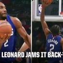 Kawhi Leonard BACK-TO-BACK ferocious slams 이미지