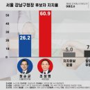 [뉴스더원 여론조사] 강남구청장 정순균 26.2% vs 조성명 60.9% 이미지