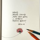 색연필 붓펜 그림 손글씨 이미지