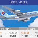 대한항공 인천 ↔ 싱가포르 (KE647,KE648) 이미지