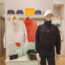 남구-090 | [루이까스텔] 여성 봄 여름 골프웨어 소매 로고 프린트 루즈핏 홑겹 바람막이 스윙 점퍼