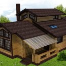 100년을 가는 북유럽의 라미네이트(사각형) 통나무주택의 구조별 설명 이미지