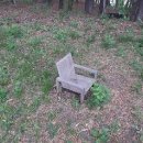 빈 나무 의자. 이미지